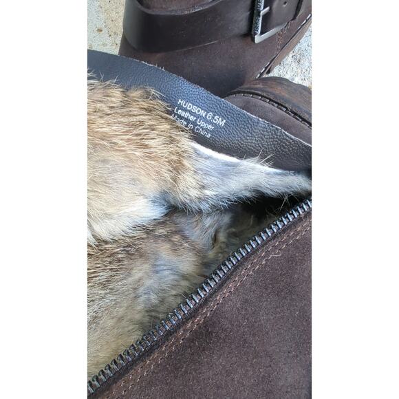 Andrew Marc Hudson brown Suede Buckle boots 6.5  Size 6 1/2 - Picture 6 of 16